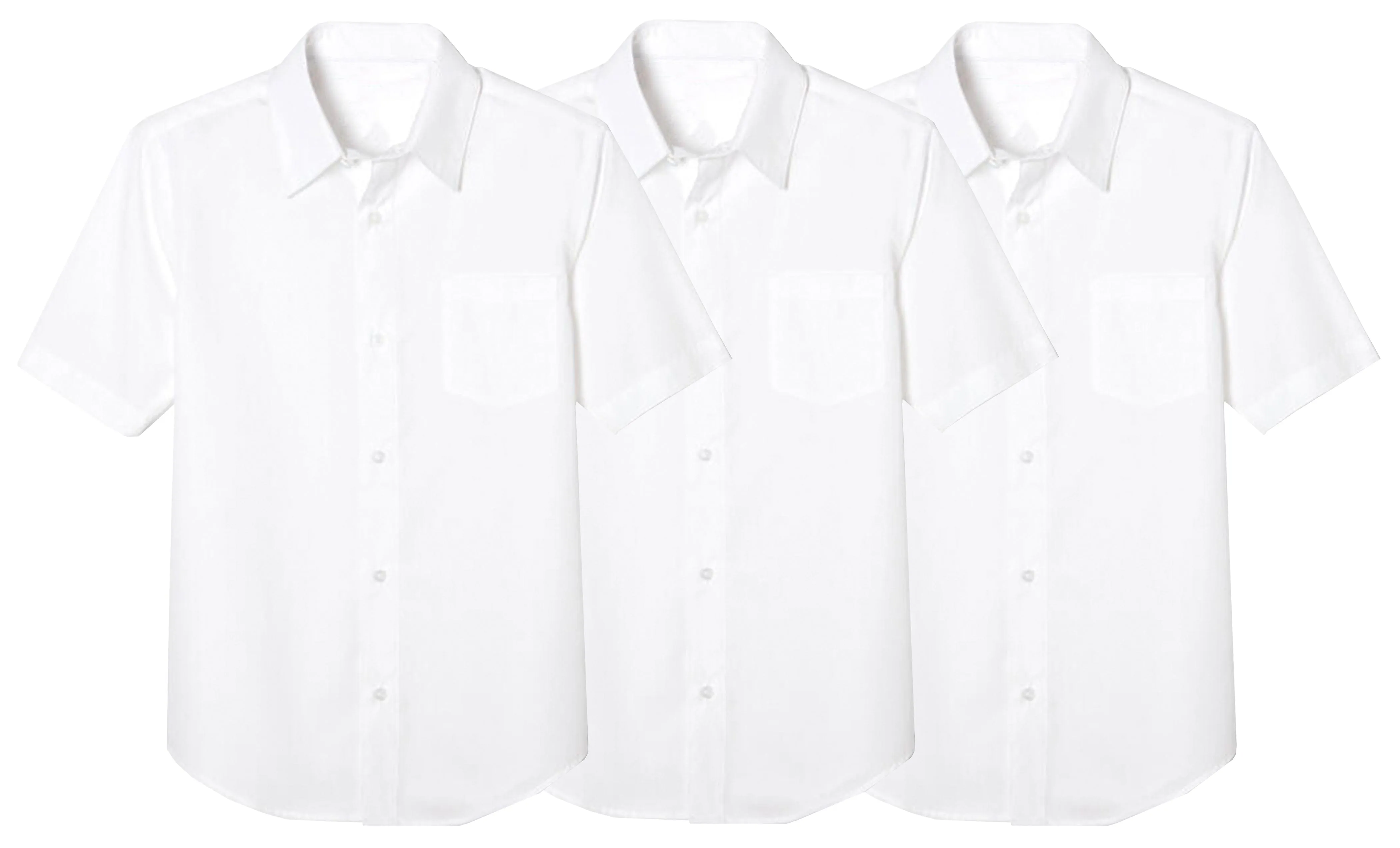 3-Pack Boys Short Sleeve Casual Dress School Uniform Shirts (Big Boys, Little Boys)