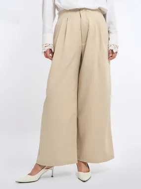 ADIA WIDE PANTS BEIGE