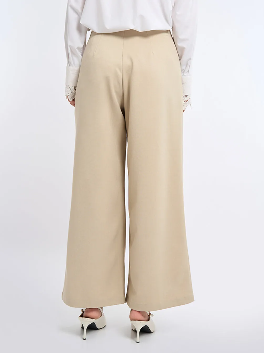 ADIA WIDE PANTS BEIGE