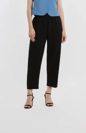 Black Bamboo Lyocell Relaxed Pants