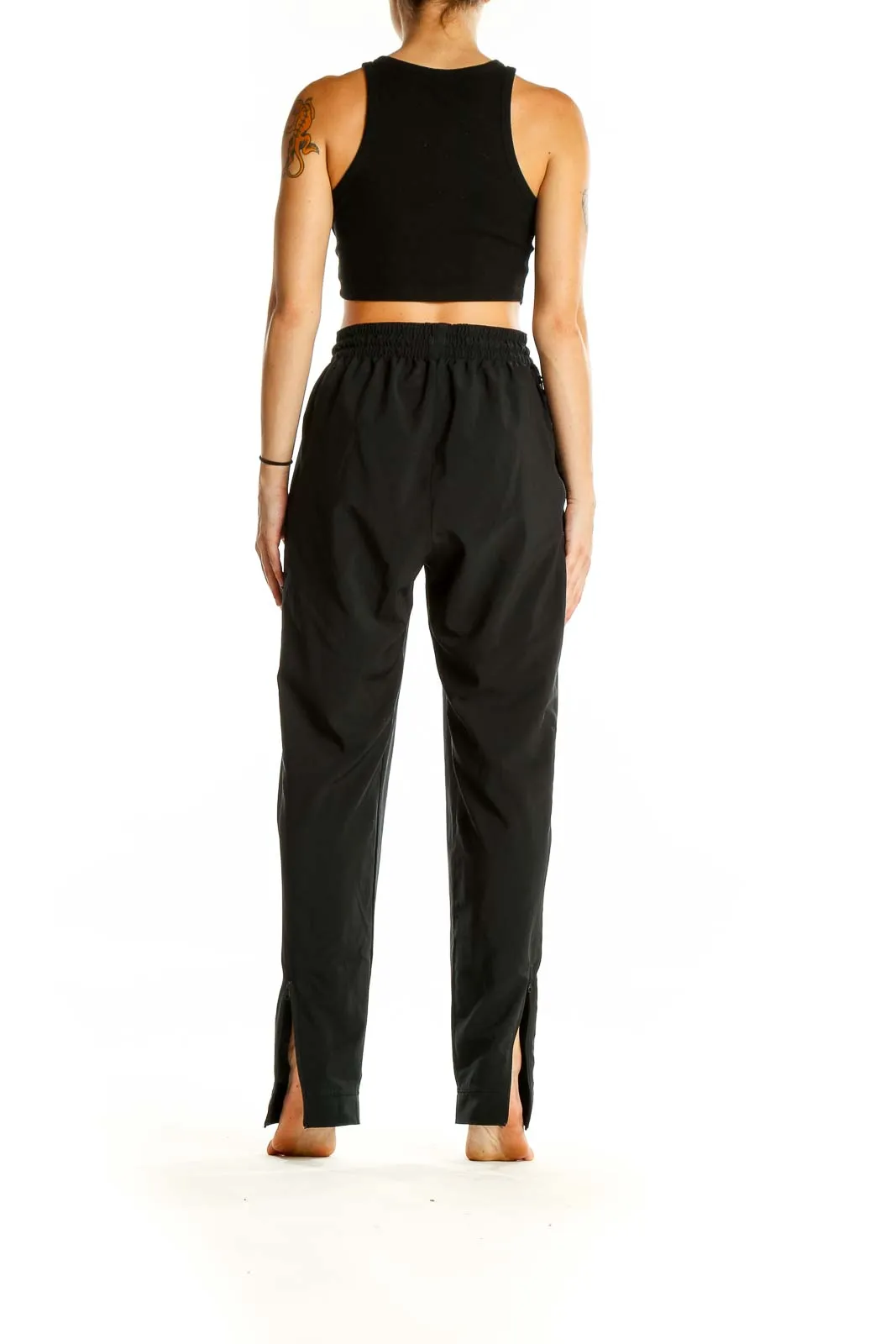 Black Relaxed Fit Activewear Pants