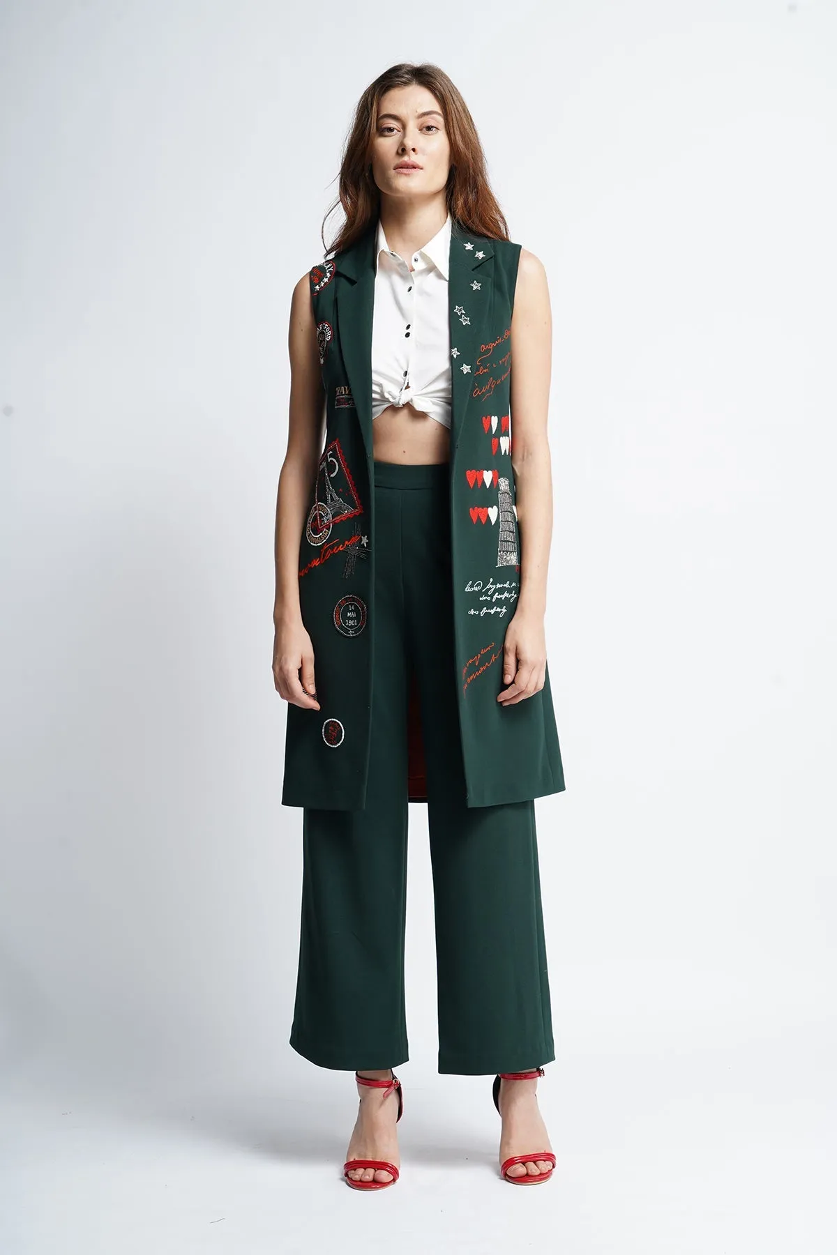 Bottle Green Relaxed Pants