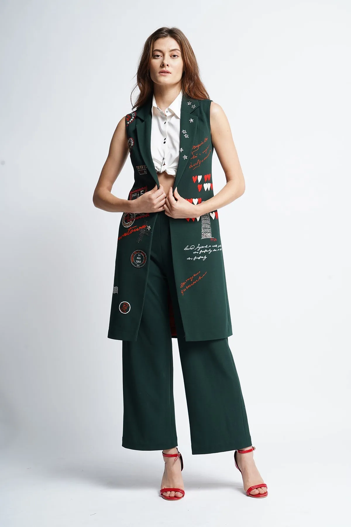 Bottle Green Relaxed Pants