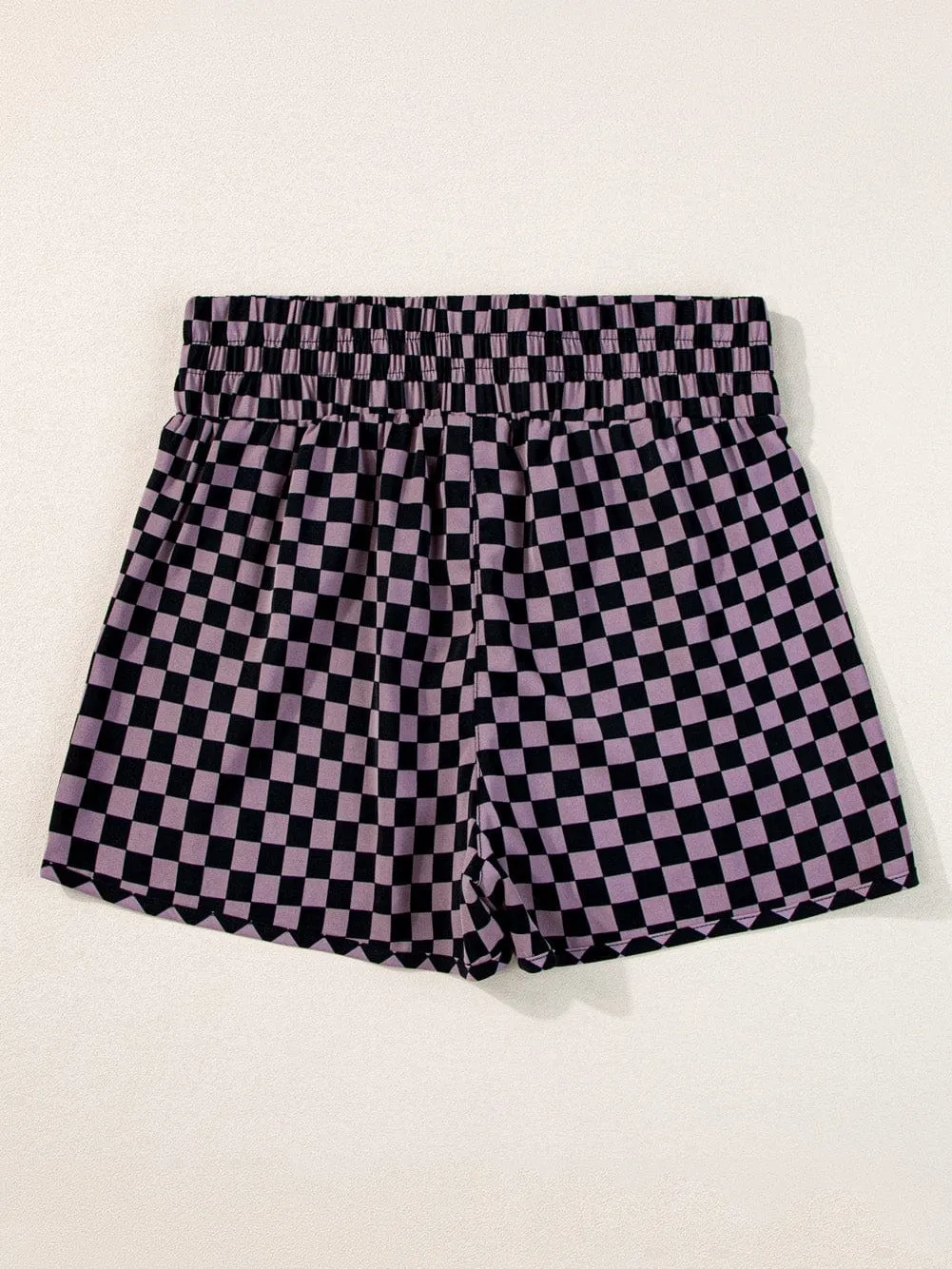 Breathable Checkered Workout Shorts