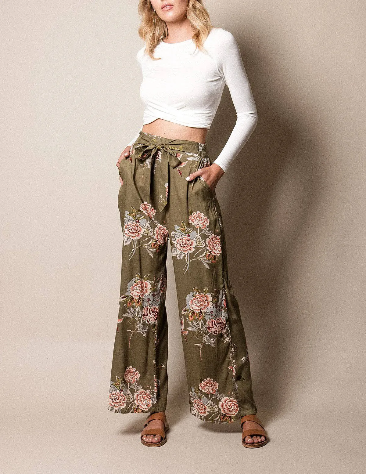 Brenna Flowy Pants - Large Only