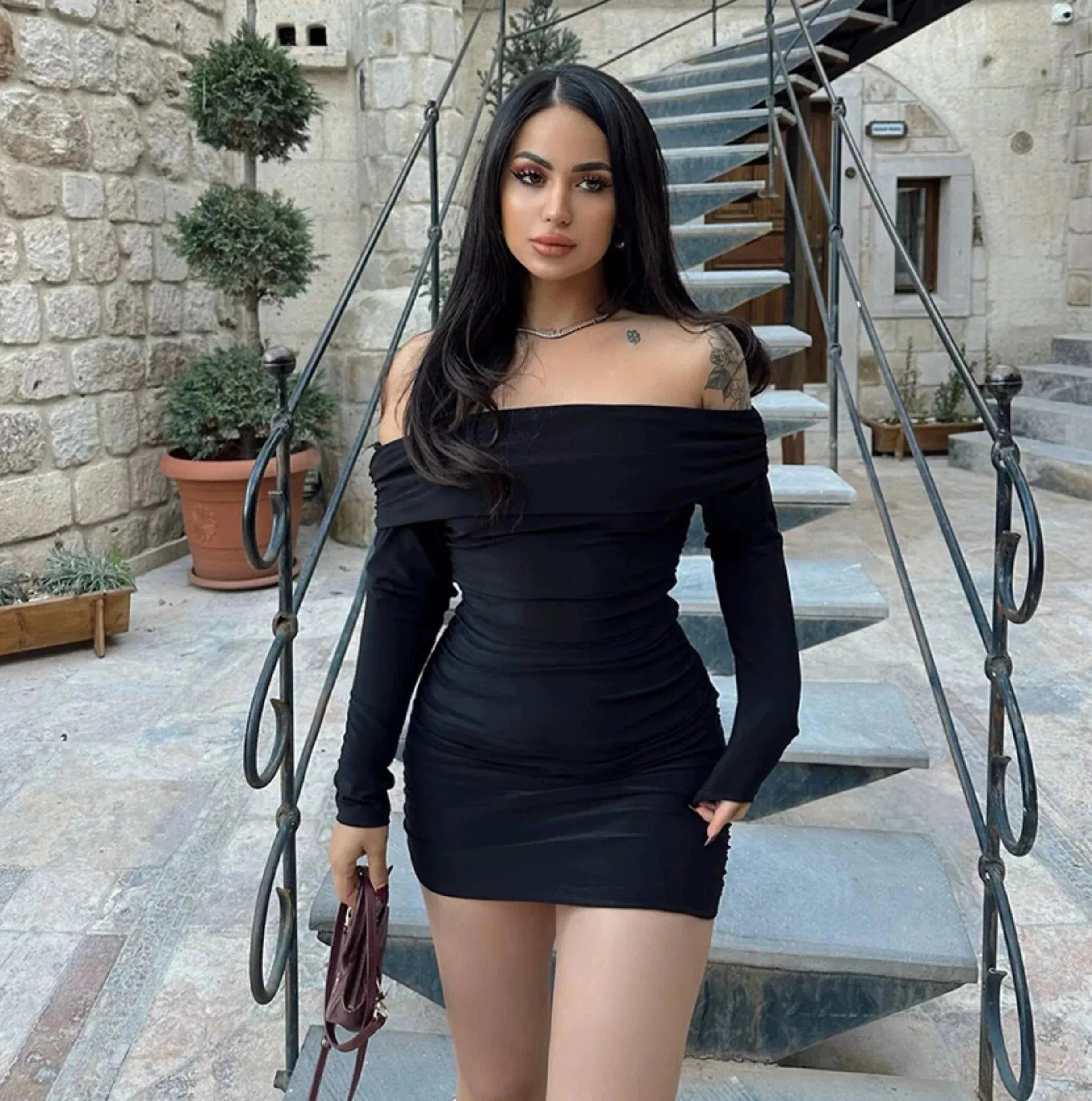 Caris Off Shoulder Mini Dress