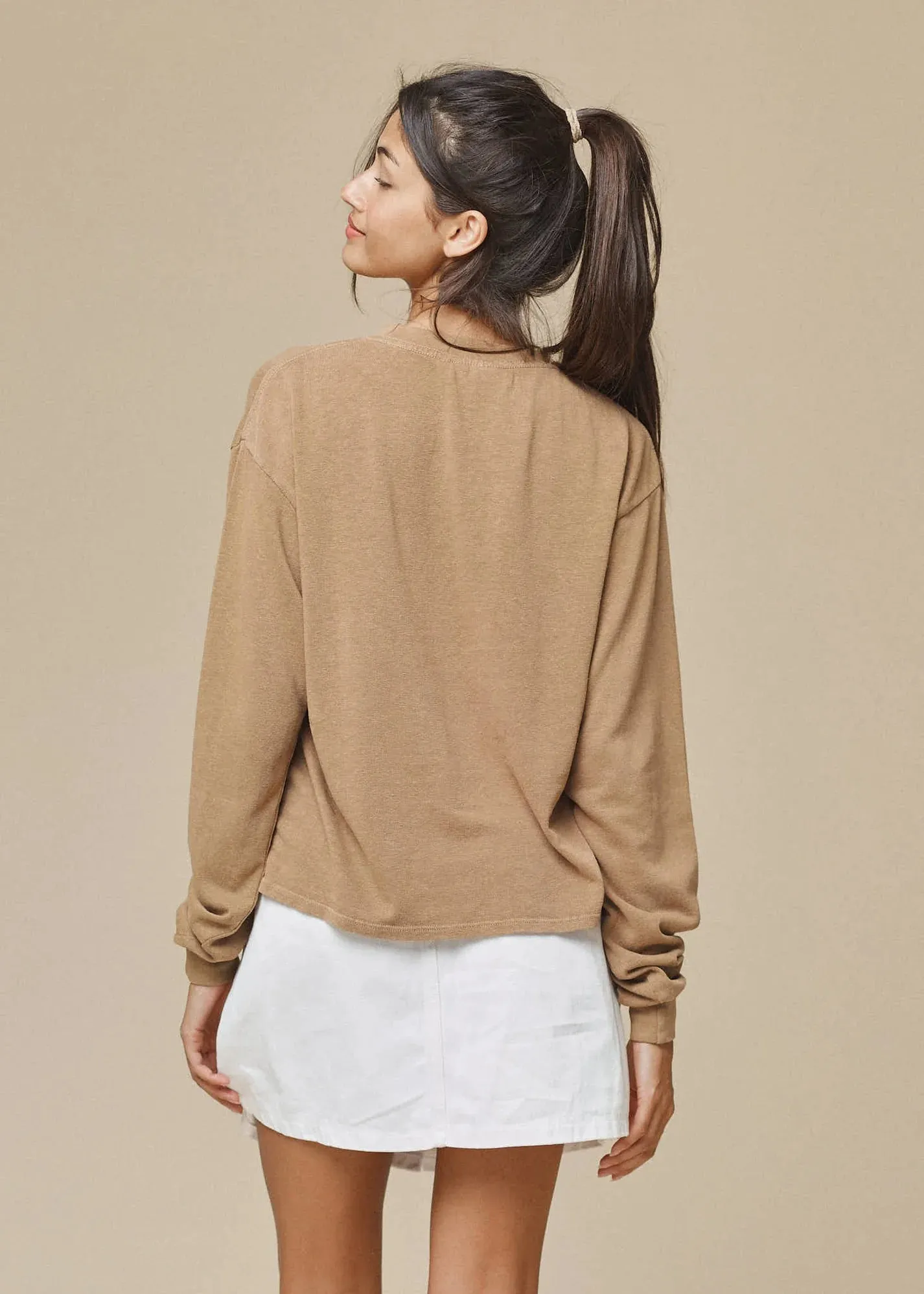 Cropped Long Sleeve Tee