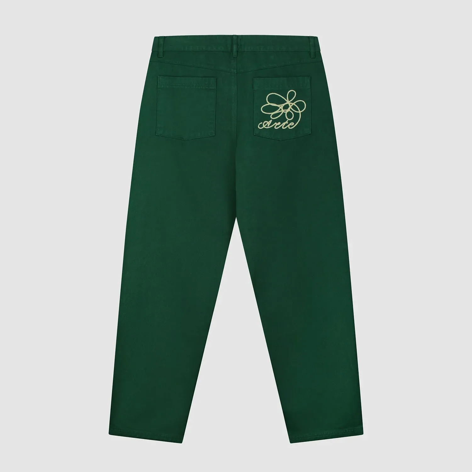 Embroidery Pocket Pants - Green