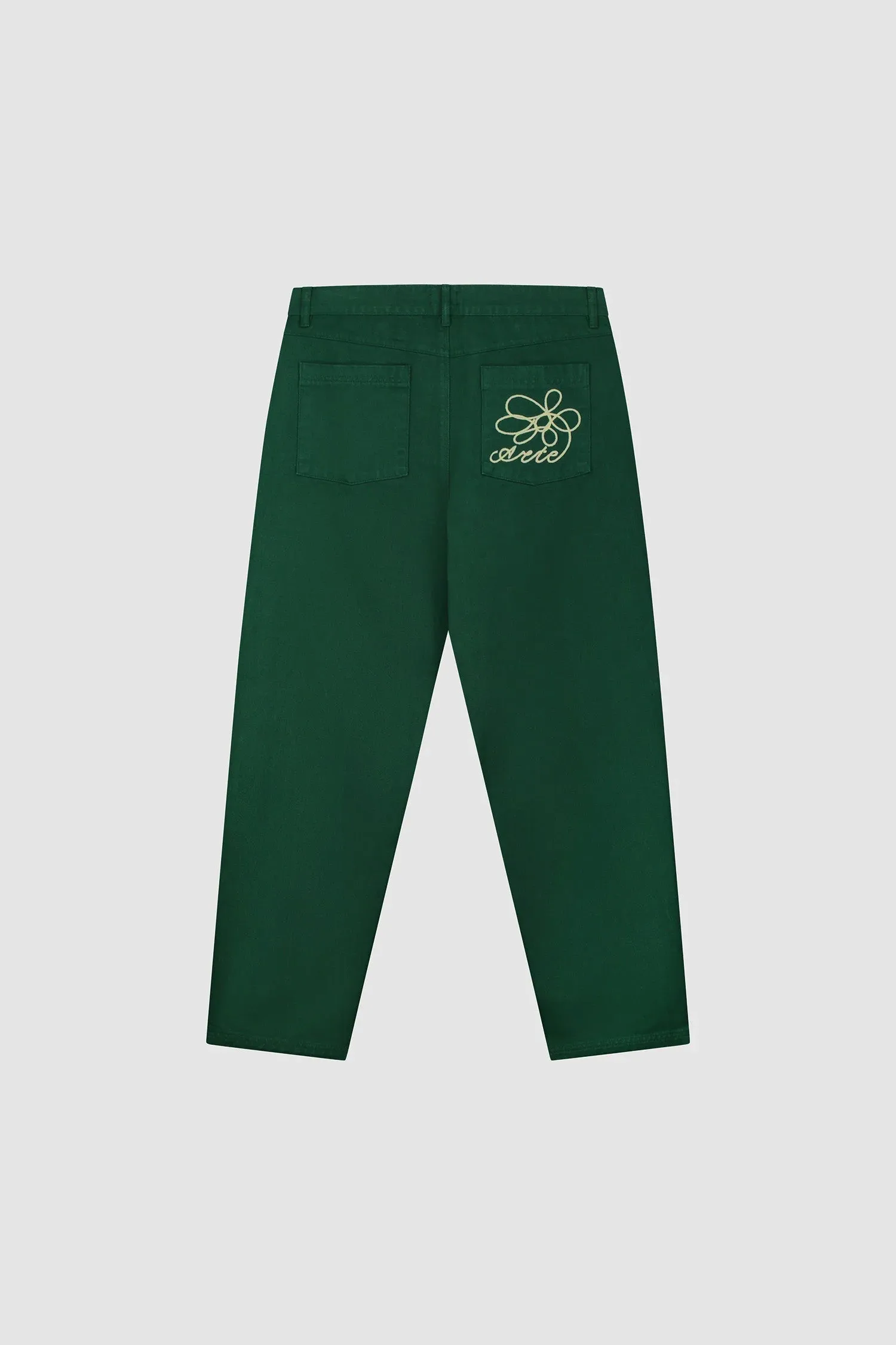 Embroidery Pocket Pants - Green