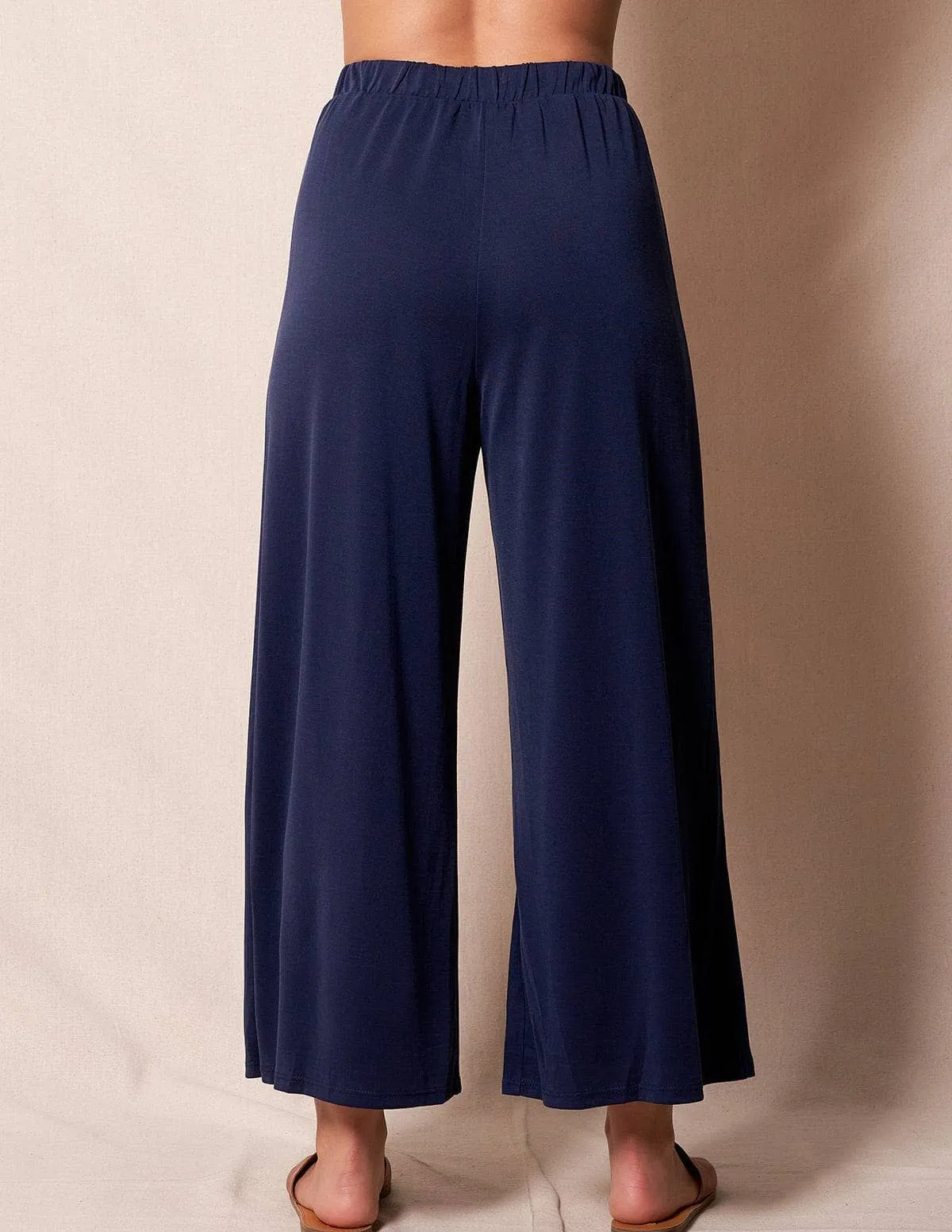 Eva Flowy Pants - Navy