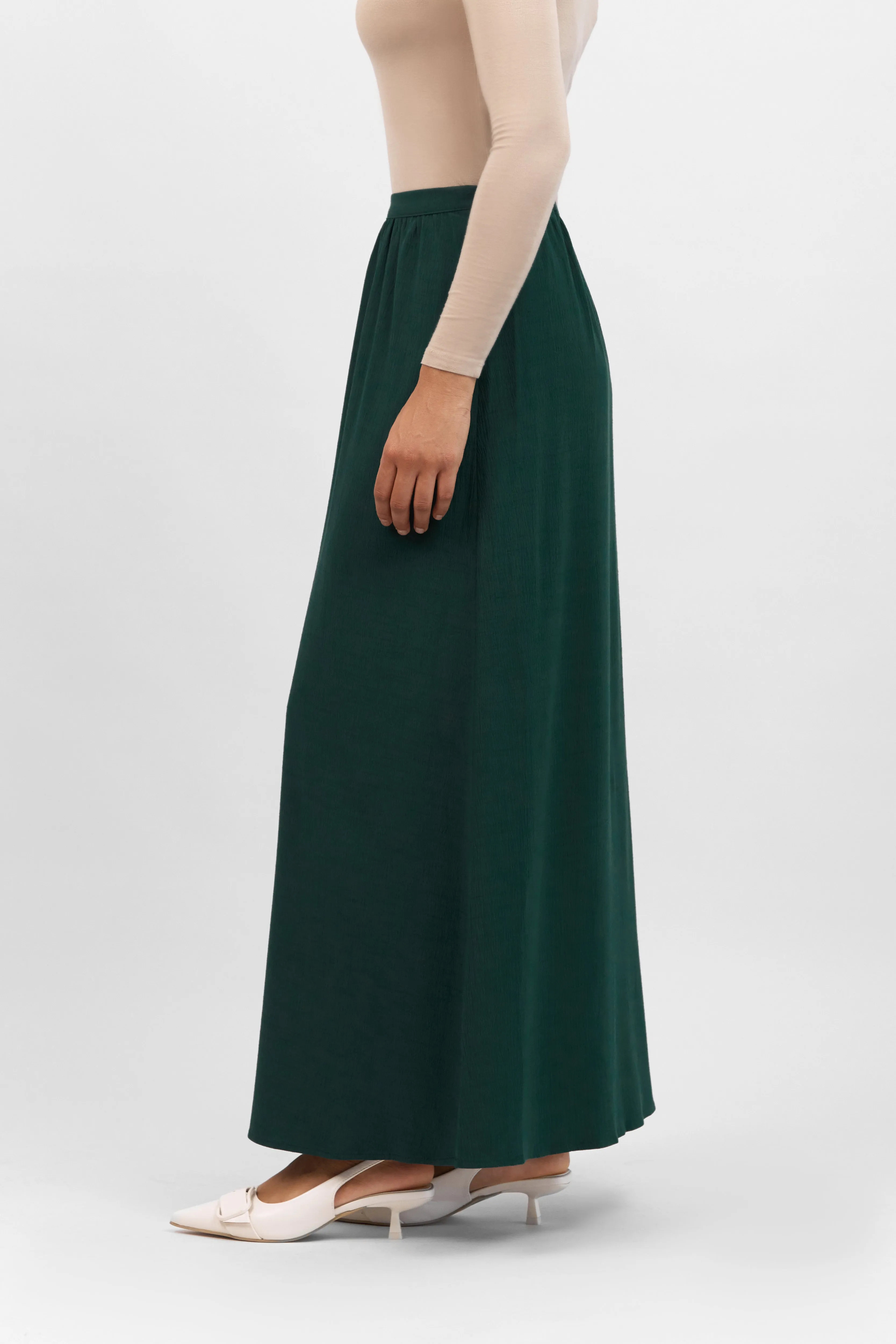 Flowy Maxi Skirt - Emerald