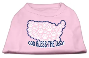 God Bless USA Screen Print Shirts Light Pink XXL (18)