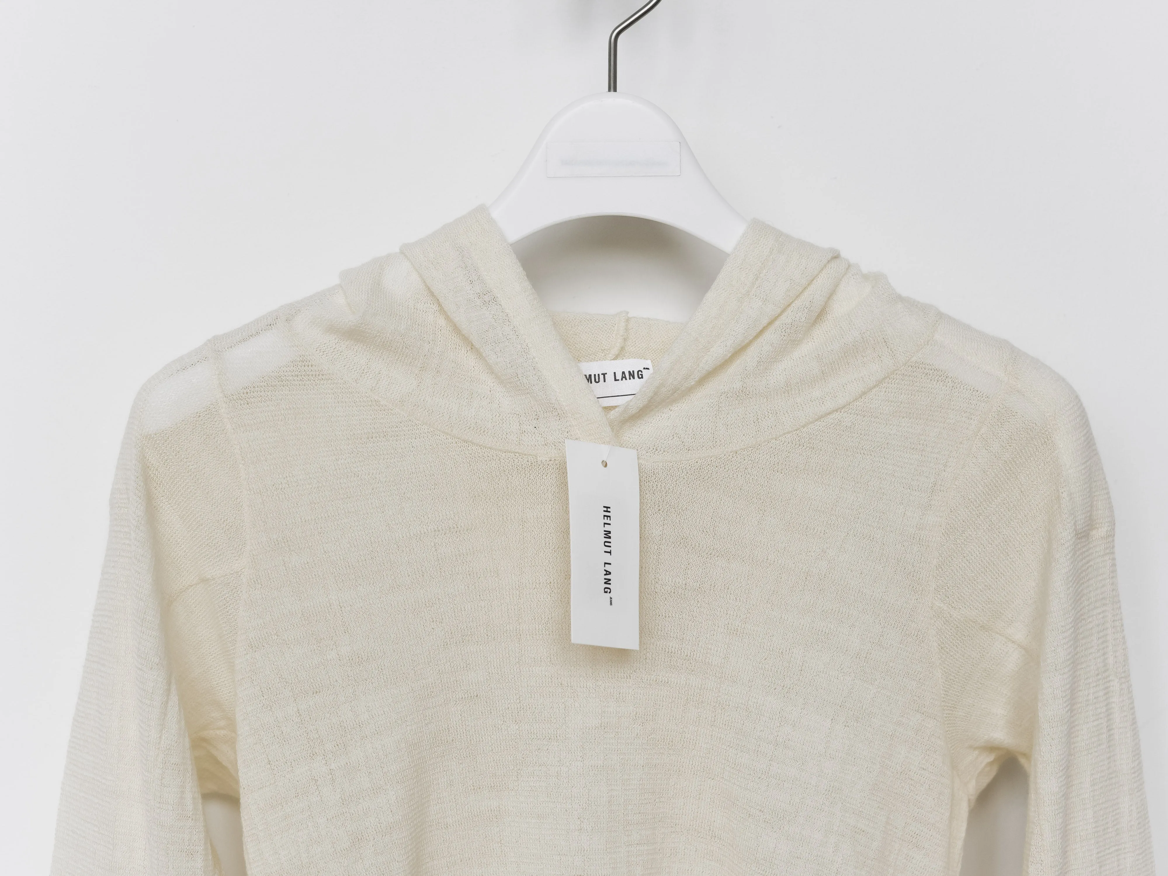 Helmut Lang AW99 Astro Biker Sheer Cutout Hooded Sweater