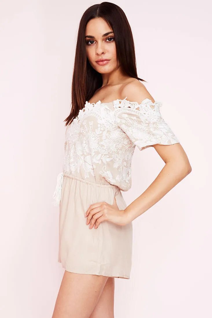 Inaya Dressy Romper Beige