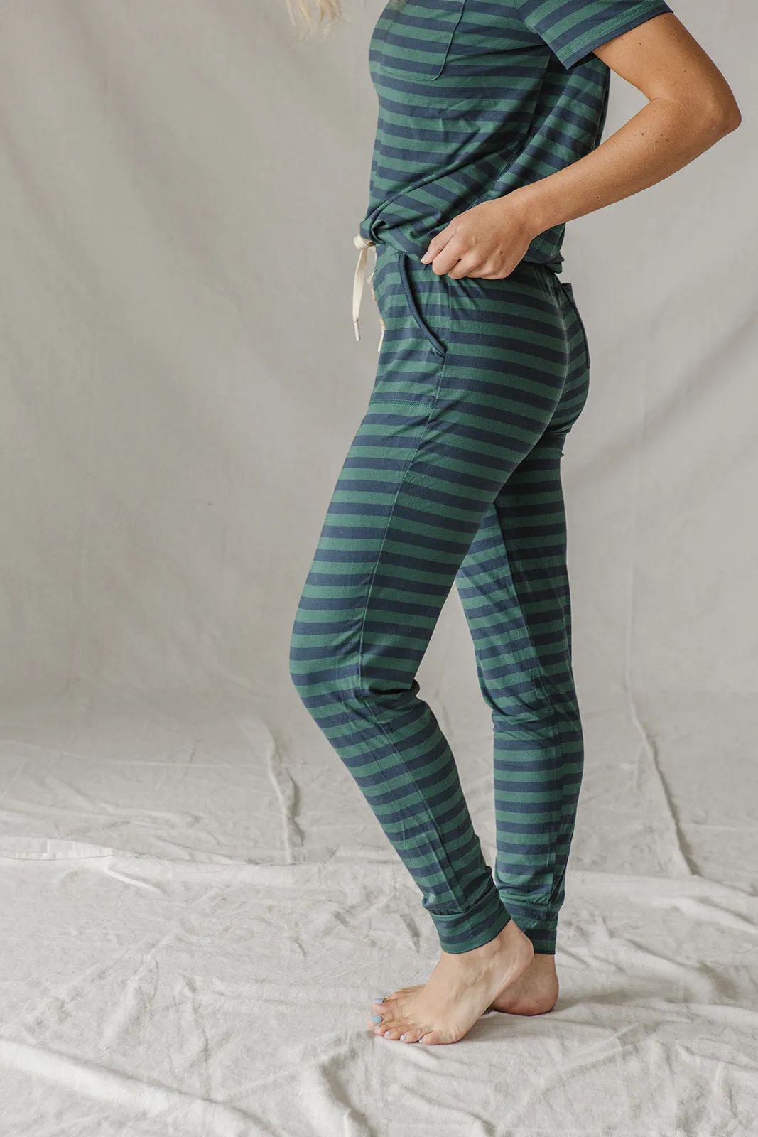 JAM PANTS SET| Blueberry & Bistro Stripe