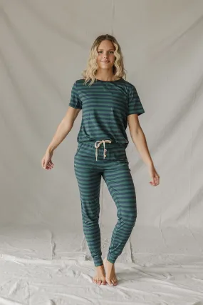 JAM PANTS SET| Blueberry & Bistro Stripe