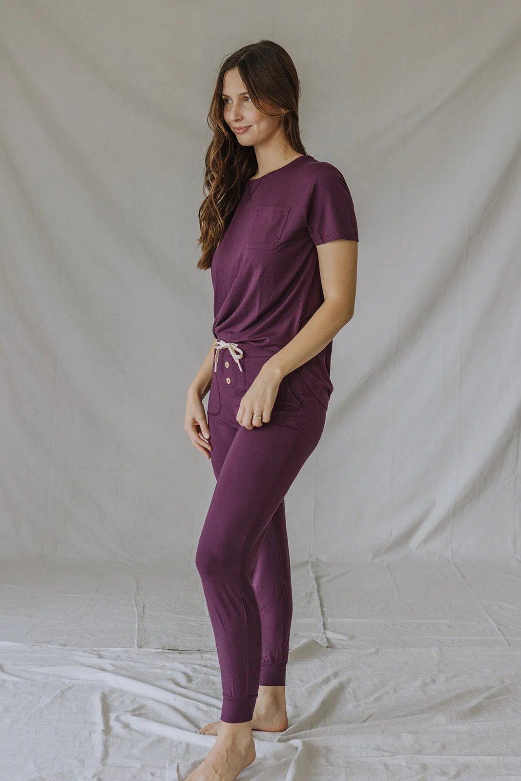 JAM PANTS SET  | Italian Plum Short Sleeve