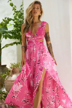 Just Like Paradise Maxi Dress - Hot Pink