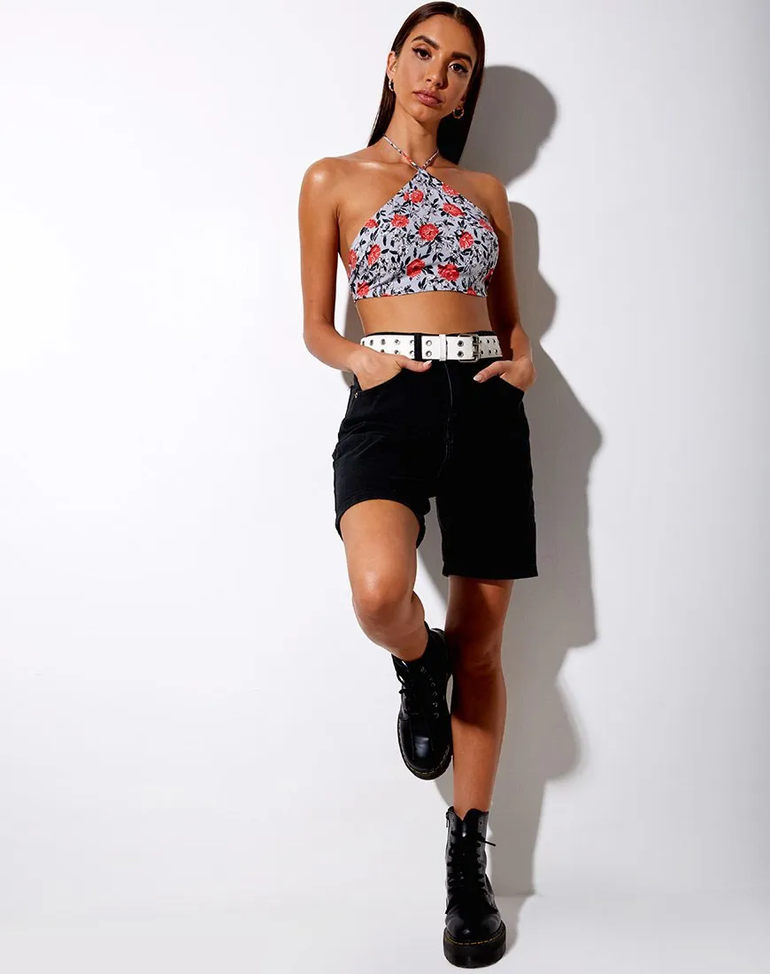 Maudy Crop Top in Blooming Rose