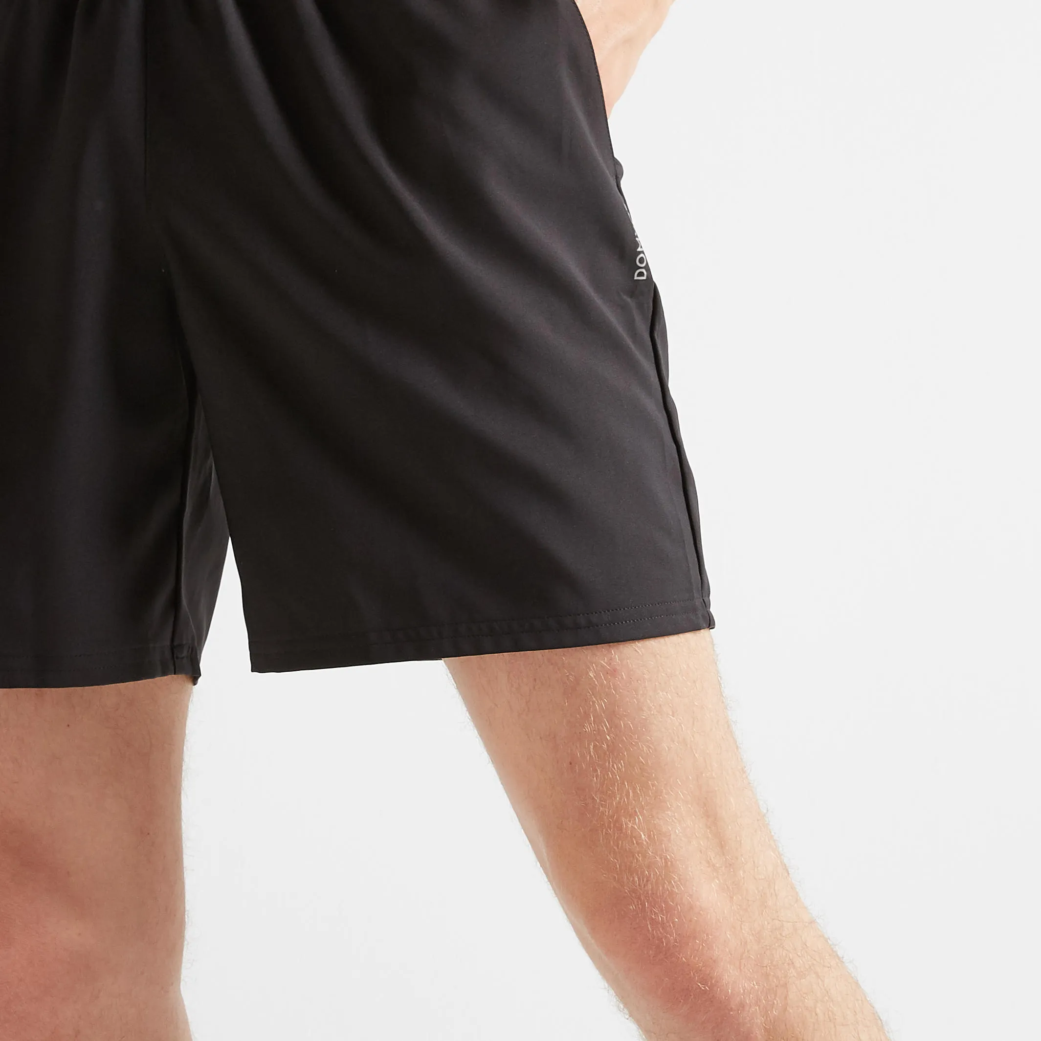 Men's basic breathable shorts - black DOMYOS, black