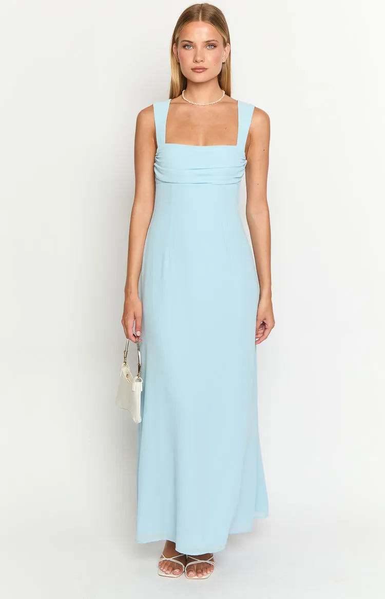 Misty Light Blue Maxi Dress