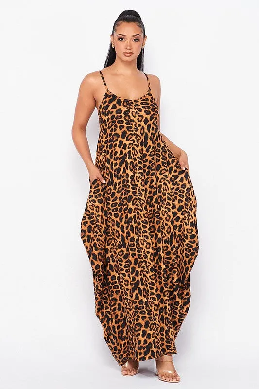 Myra Leopard Tank Maxi Dress