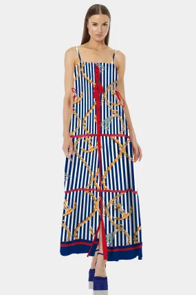 Nautical Stripes Long Length Dresses