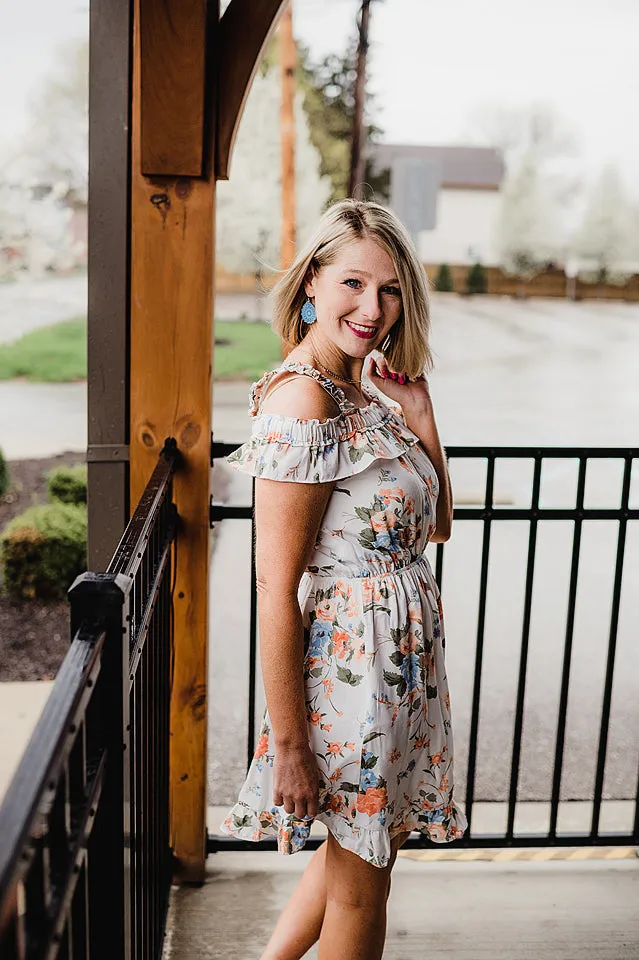 Off Shoulder Floral Dress