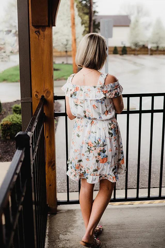 Off Shoulder Floral Dress