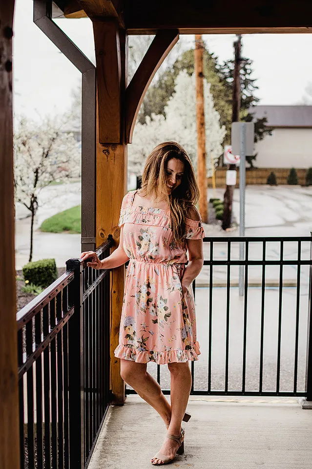 Off Shoulder Floral Dress