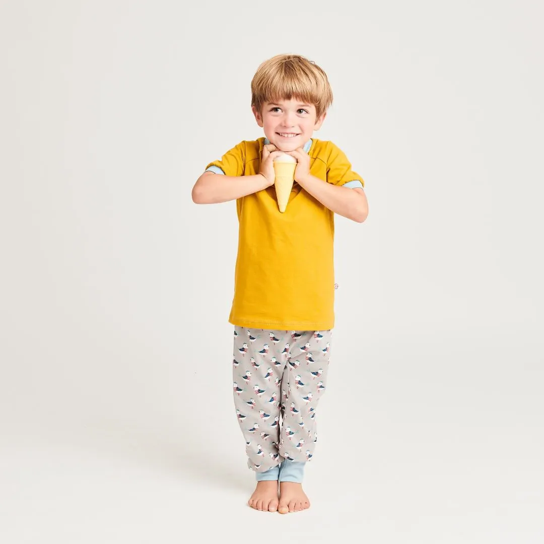 Organic rib pants "Seagull Fiete" made from 95% organic cotton and 5% elasthane