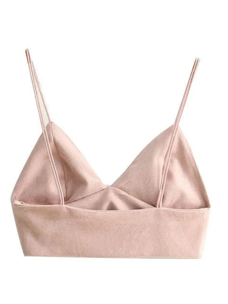 Pink Strappy Bralette Crop Top