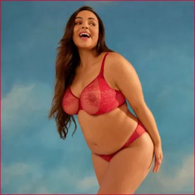 Raspberry Blush Glossies Lace Bikini Panty