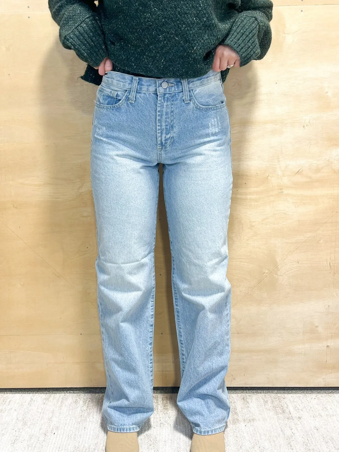 Relaxed Straight Denim Pant