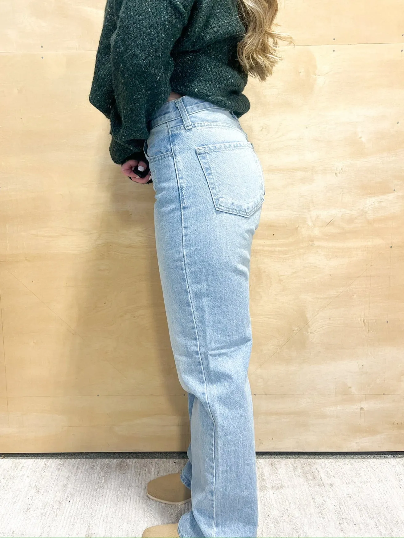 Relaxed Straight Denim Pant