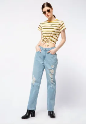 Relaxed Straight Denim Pants