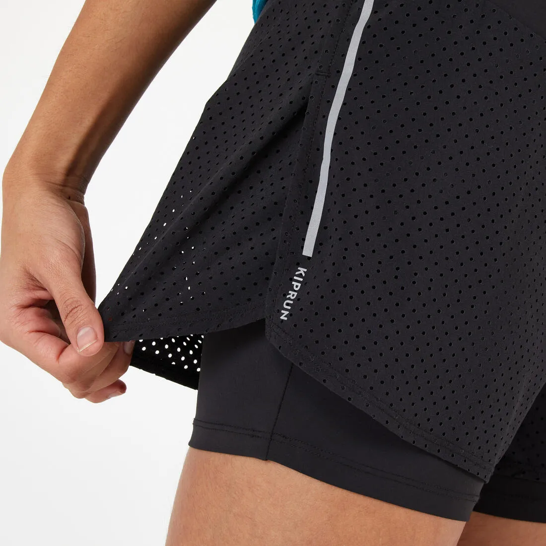 Run 500 comfort women's breathable 2-in-1 running shorts