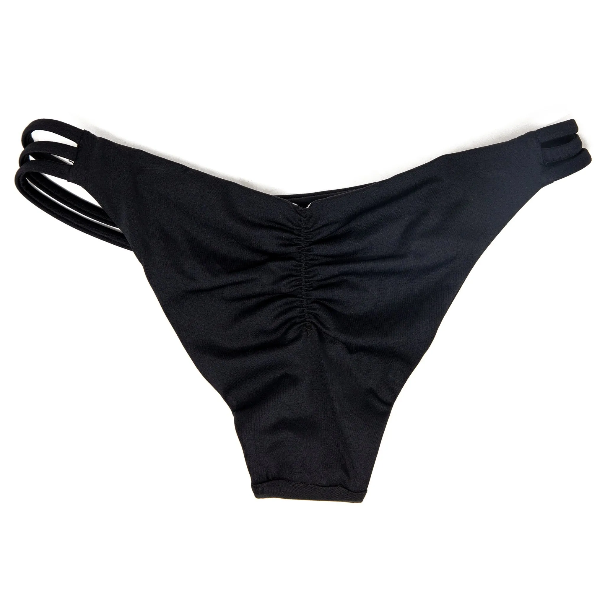 Seaweeds Black Strappy Modest Coverage Bottom