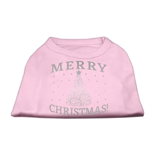 Shimmer Christmas Tree Pet Shirt Light Pink Sm (10)