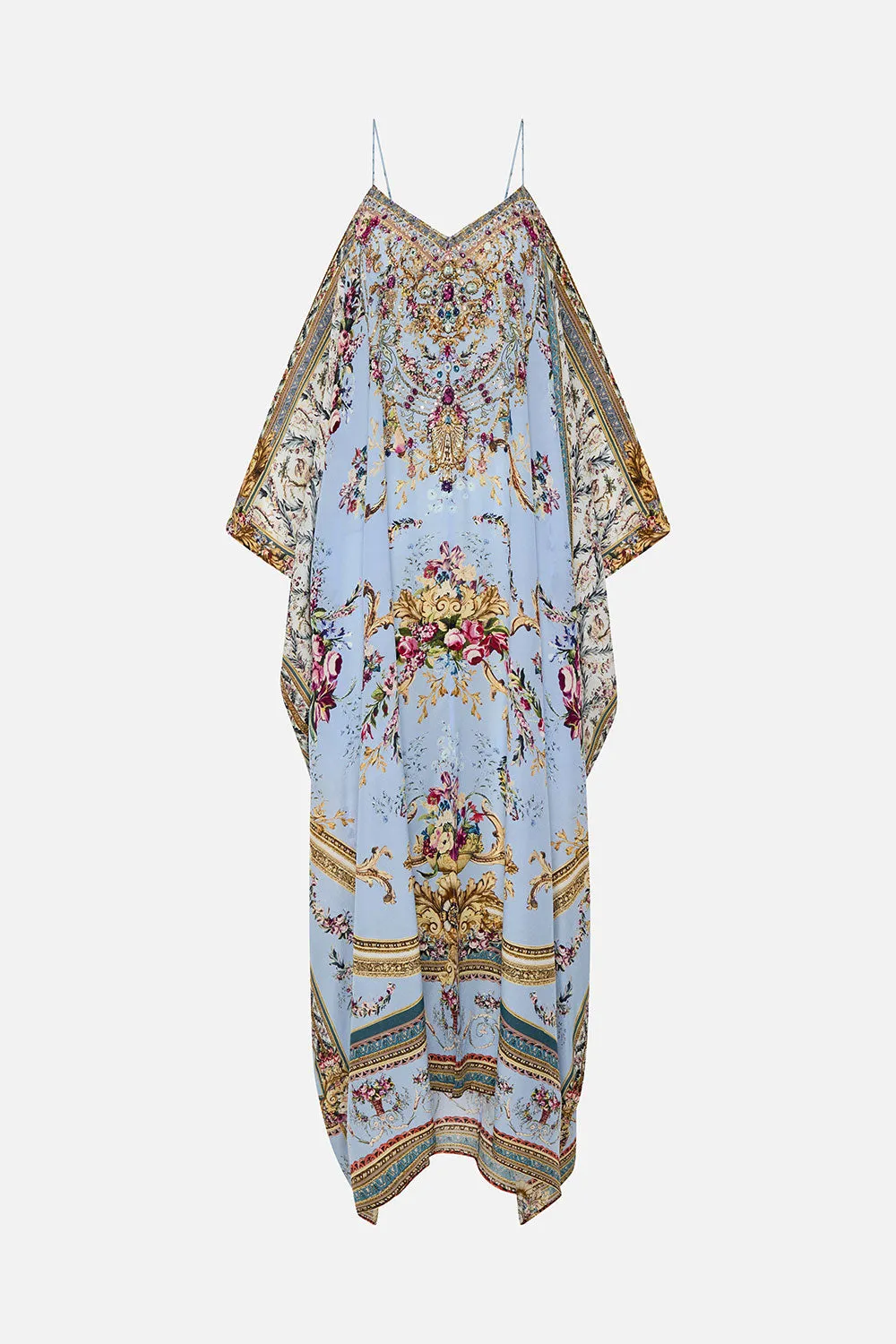 SHOESTRING STRAP KAFTAN FLORAFUL