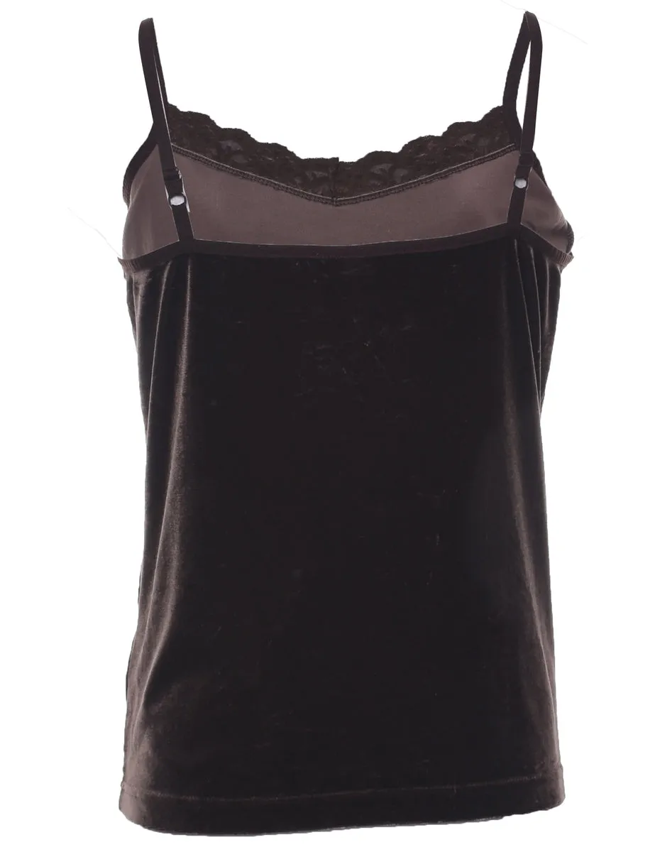 Strappy Velour Fabric Top - S