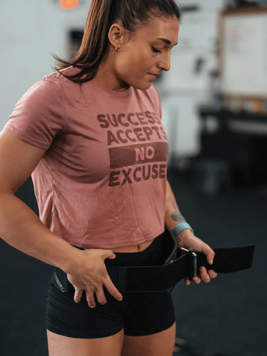 Success Accepts No Excuses Crop Top