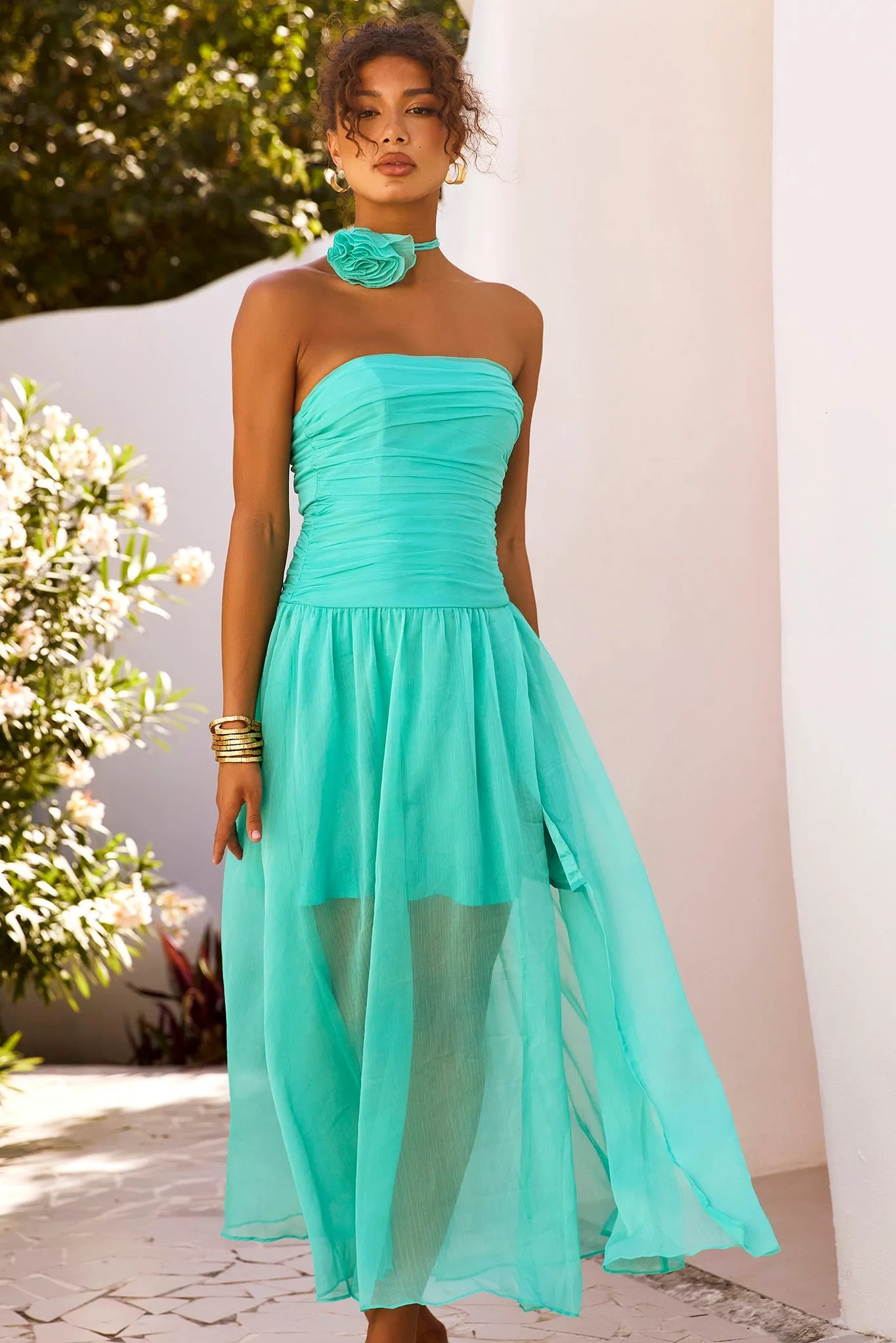 The Briana Maxi Dress - Sea Green