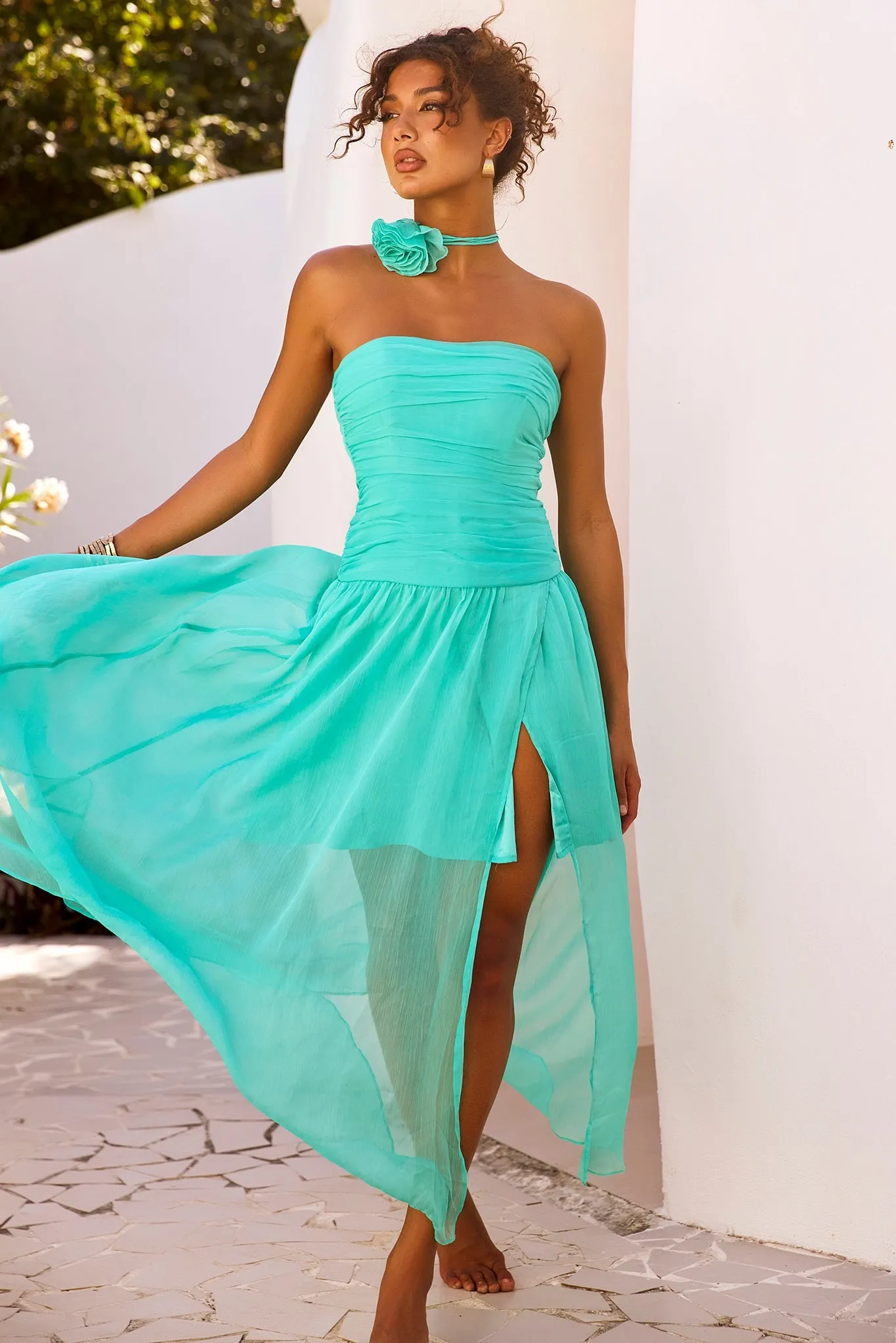 The Briana Maxi Dress - Sea Green