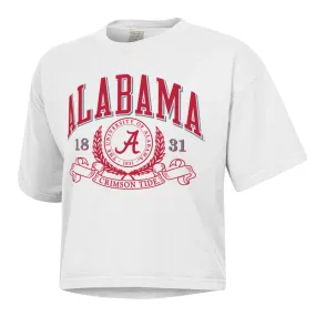 Vertical Arched Alabama Over Wreath Boxy Tee