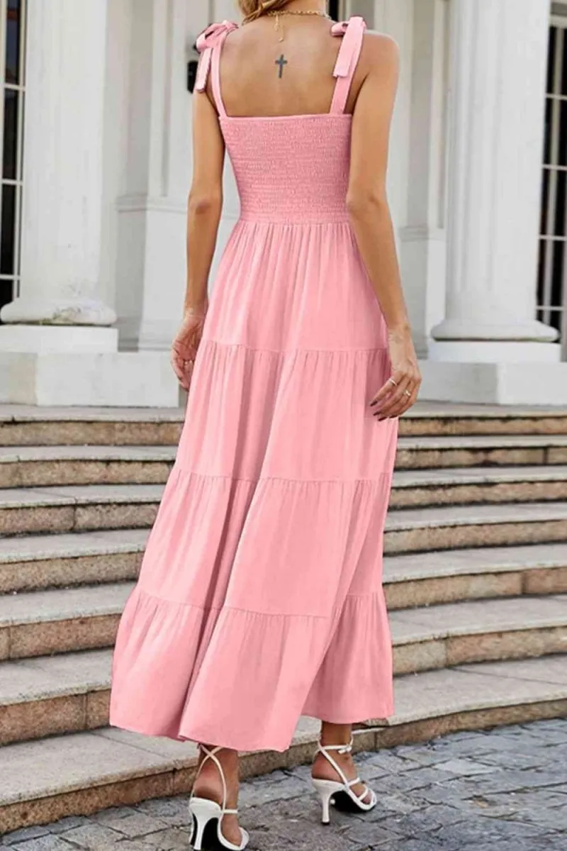 Whimsical Waves Tiered Summer Maxi Dresses