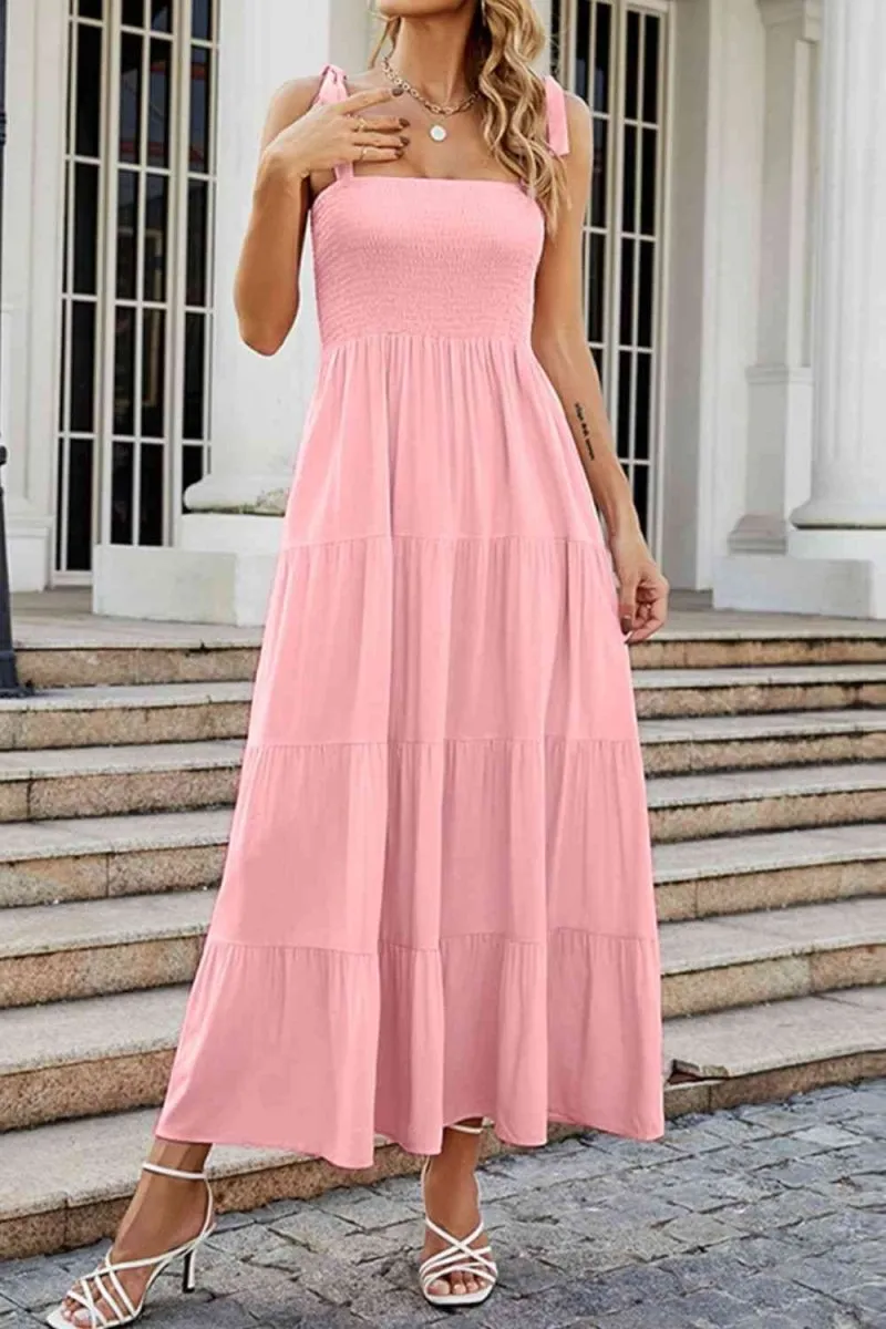 Whimsical Waves Tiered Summer Maxi Dresses