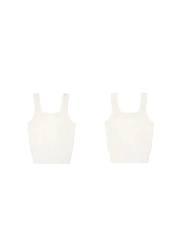 White strappy tank tops【s0000007526】